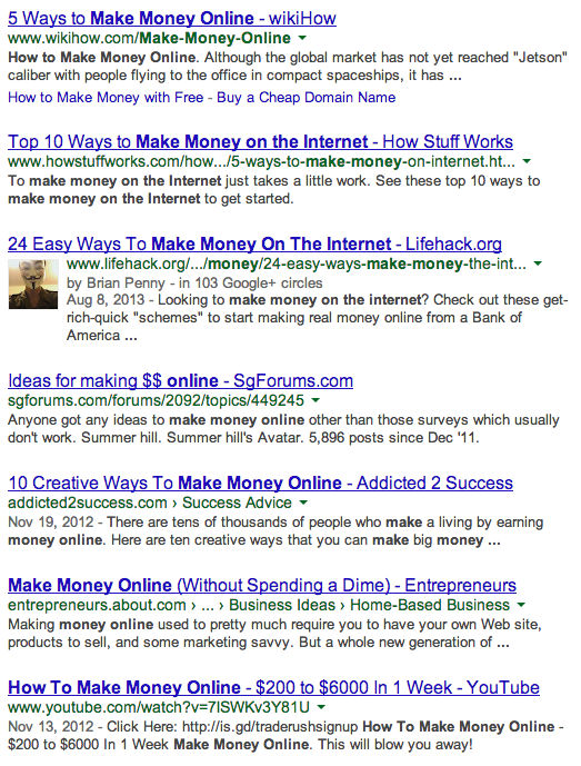 How to make money online